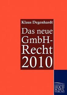 预售 Recht Das Gmbh 2010 Neue