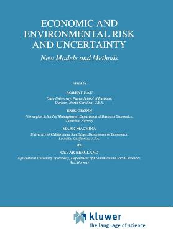 【预售】Economic and Environmental Risk and Uncertainty: New 书籍/杂志/报纸 原版其它 原图主图