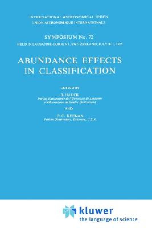 【预售】Abundance Effects in Classification: Dedicated to