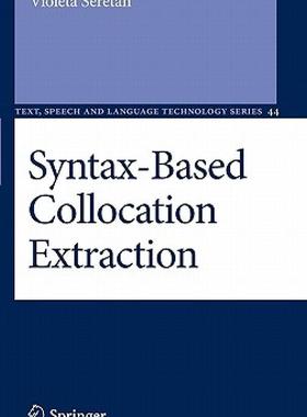 【预售】Syntax-Based Collocation Extraction