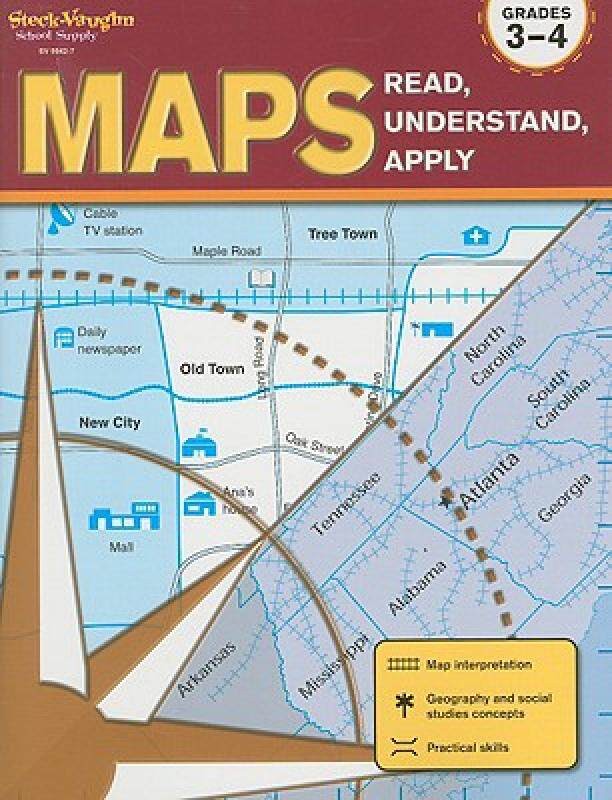【预售】Maps: Read, Understand, Apply Grades 3-4