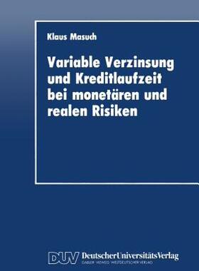 【预售】Variable Verzinsung Und Kreditlaufzeit Bei Monetaren