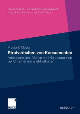 【预售】Strafverhalten Von Konsumenten: Antezedenzien