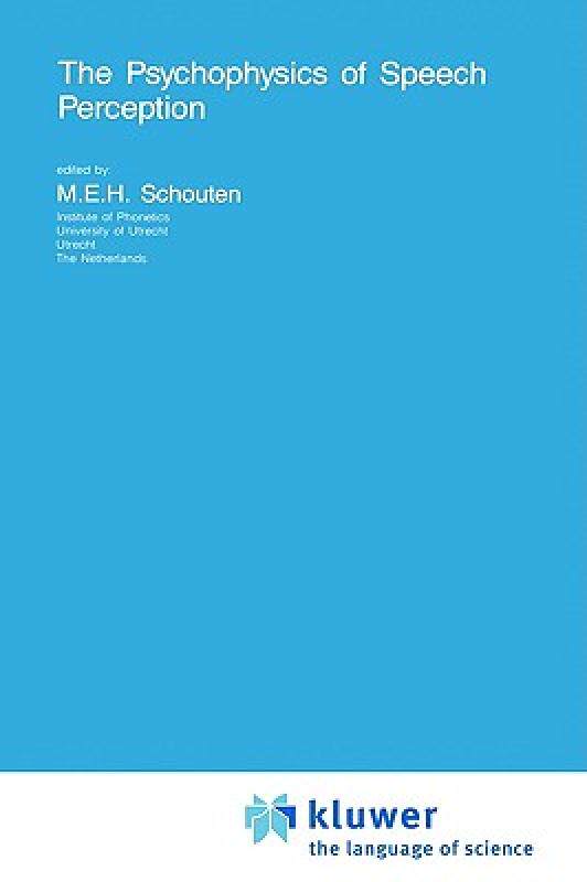 【预售】The Psychophysics of Speech Perception