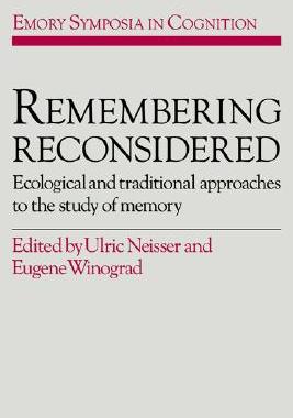【预售】Remembering Reconsidered: Ecological and Traditional