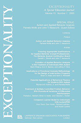 【预售】Autism and Applied Behavior Analysis: A Special