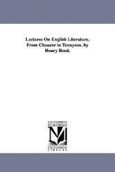 【预售】Lectures on English Literature, from Chaucer to