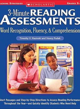 【预售】3-Minute Reading Assessments Prehension: Word