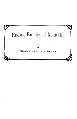 【预售】Historic Families of Kentucky