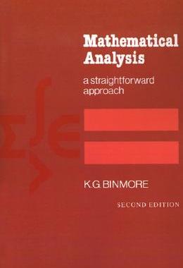 现货Mathematical Analysis: A Straightforward Approach