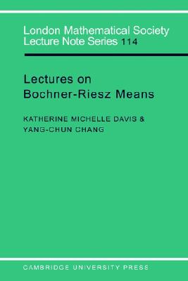 【预售】Lectures on Bochner-Riesz Means
