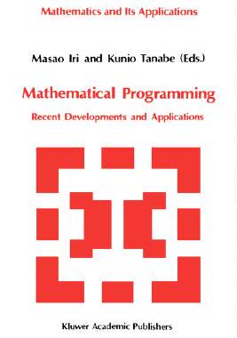 【预售】Mathematical Programming: Recent Developments and