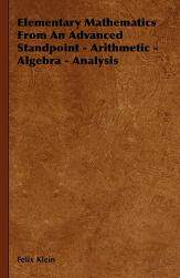 【预售】Elementary Mathematics from an Advanced Standpoint -