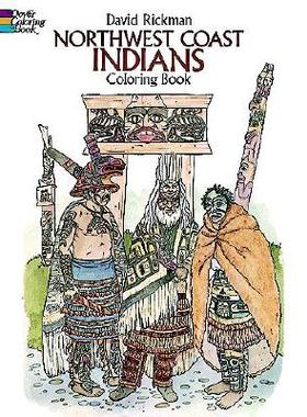 【预售】Northwest Coast Indians Coloring Book