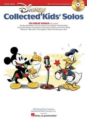 【预售】Disney Collected Kids' Solos: With a CD of Piano
