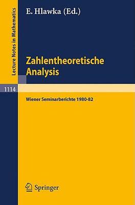 【预售】Zahlentheoretische Analysis: Wiener Seminarberichte