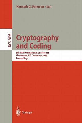 【预售】Cryptography and Coding: 9th Ima International