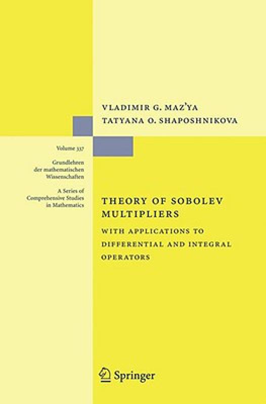 【预售】Theory of Sobolev Multipliers: With Applications to 书籍/杂志/报纸 原版其它 原图主图