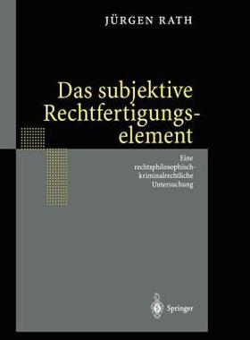 【预售】Das Subjektive Rechtfertigungselement: Zur