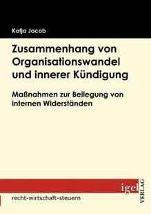 【预售】Zusammenhang Von Organisationswandel Und Innerer K