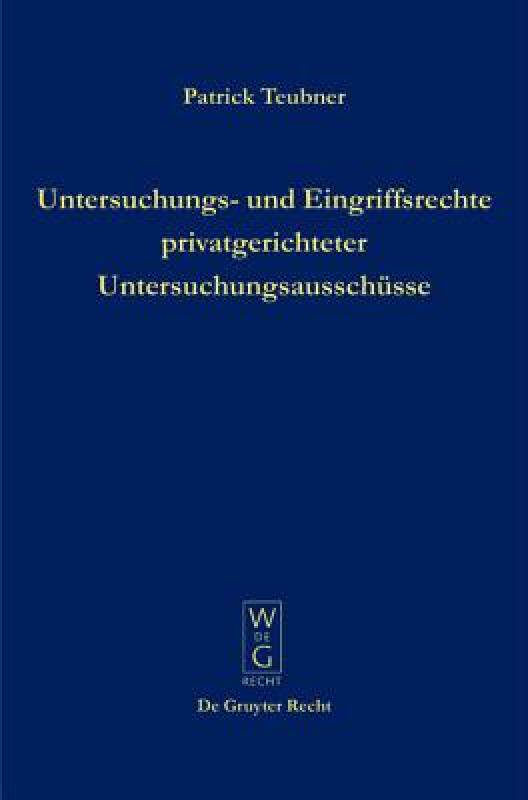 【预售】Untersuchungs- Und Eingriffsrechte Privatgerichteter