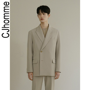 CJHOMME 新款韩版男士西服春秋季时尚流行西装男舒适免烫直通垫肩