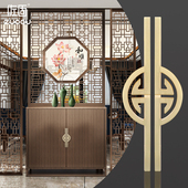 新中式 拉手柜门把手复古衣柜橱柜柜子配件五金件抽屉玄关书桌拉手