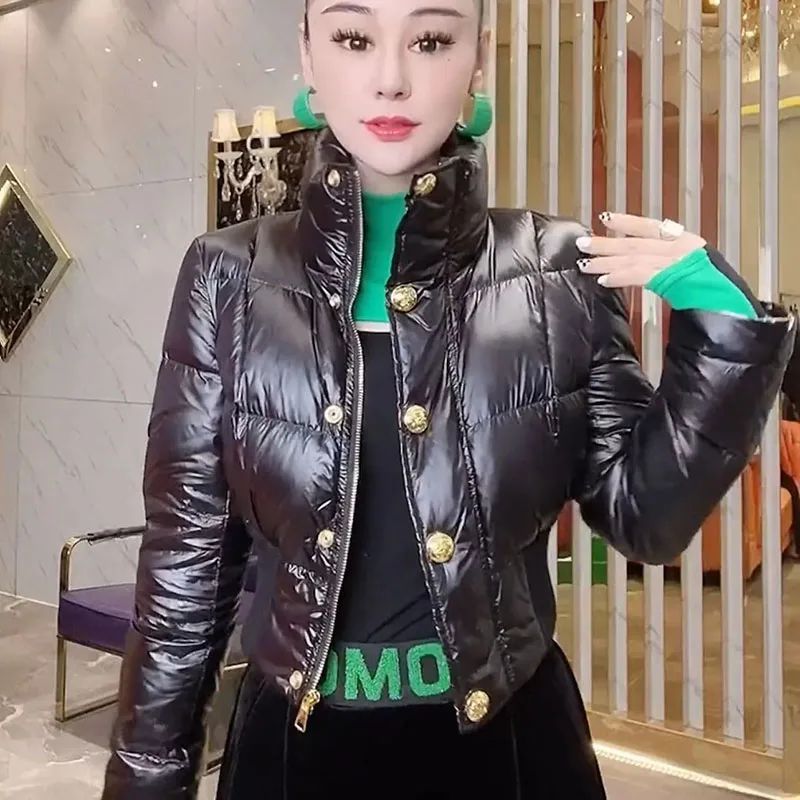 Female Fashion Short Cotton Jacket Women Autumn Winter New C