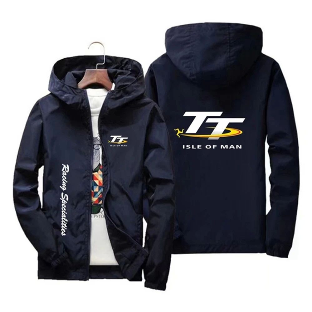 Men's Spring and Autumn Windproof Zipper Hooded Irish TT Out