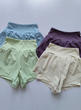 Summer Women's Sports Shorts Mesh 2 In 1 Quick-dry Yoga Shor