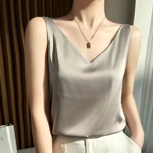 Vest 3XL Women Lace Tank Summer Satin Blou Tops Camis Silk