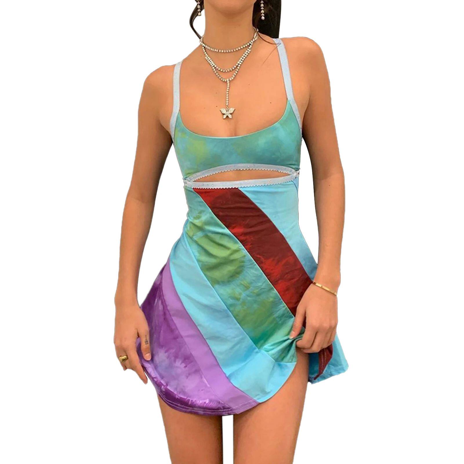 2024 Women's Y2K Thin Sleeveless Suspender Short Skirt Summe