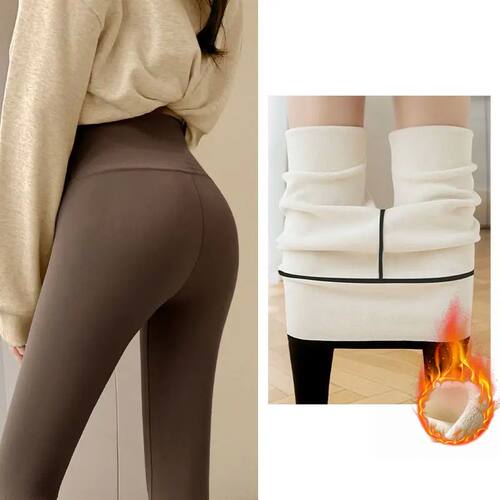 Autumn Winter High Waist Plus Velvet Shark Pants Women Seaml