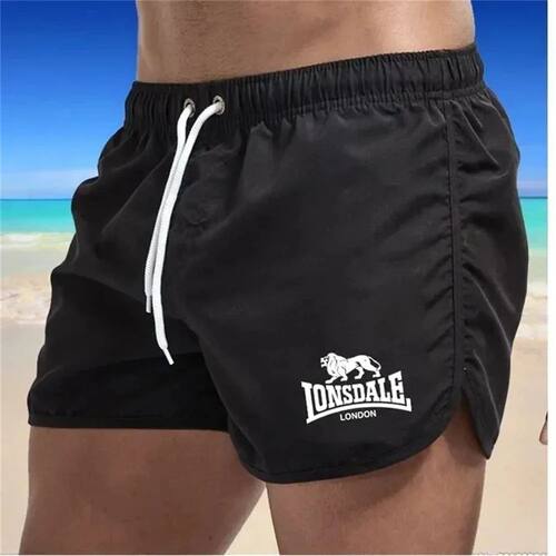 Lonsdale men's printed beach shorts, sports pants, running s