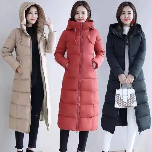 2024 Long Straight Winter Coat Women Casual Down Jackets Sli