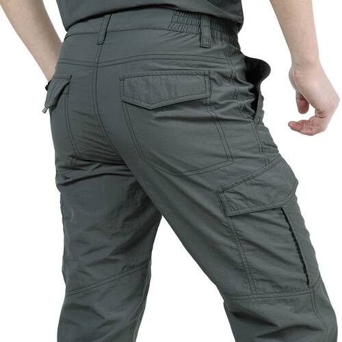 Men's Summer Tactical Cargo Pants Lightweight Casual Waterpr