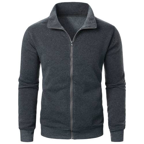 Men's casual sports zipper stand up collar jacket, men's sol