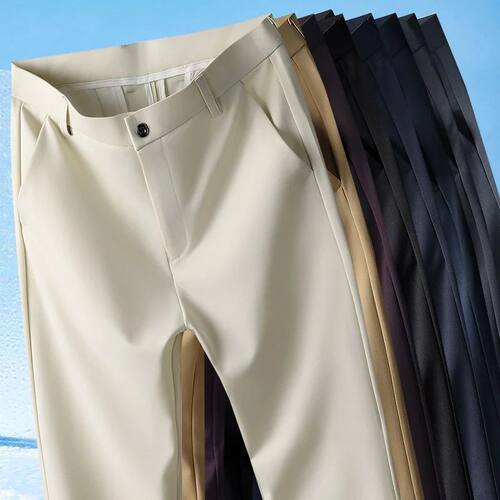 29-42 Men's Summer Pants Thin Straight Stretch Casual Pants
