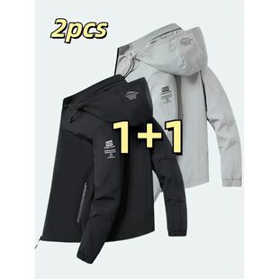jacket hooded Korean style loose Windproof trendy detachable