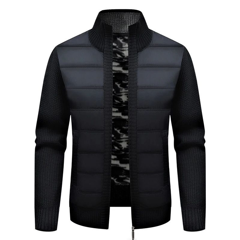 Winter Men Warm Cardigan Padded Jackets Fashion Men Fleece L