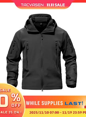 TACVASEN Solid Waterproof Fleece Lined Jacket Mens Jacket So