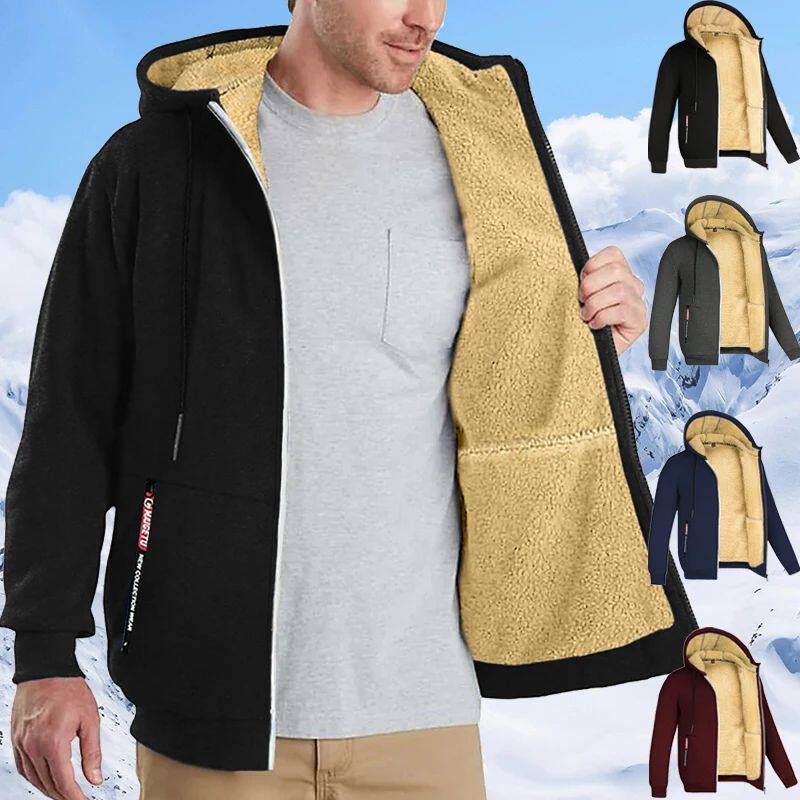 Men's Heavyweight Sherpa Fleece Lined Jackets Coats Windproo