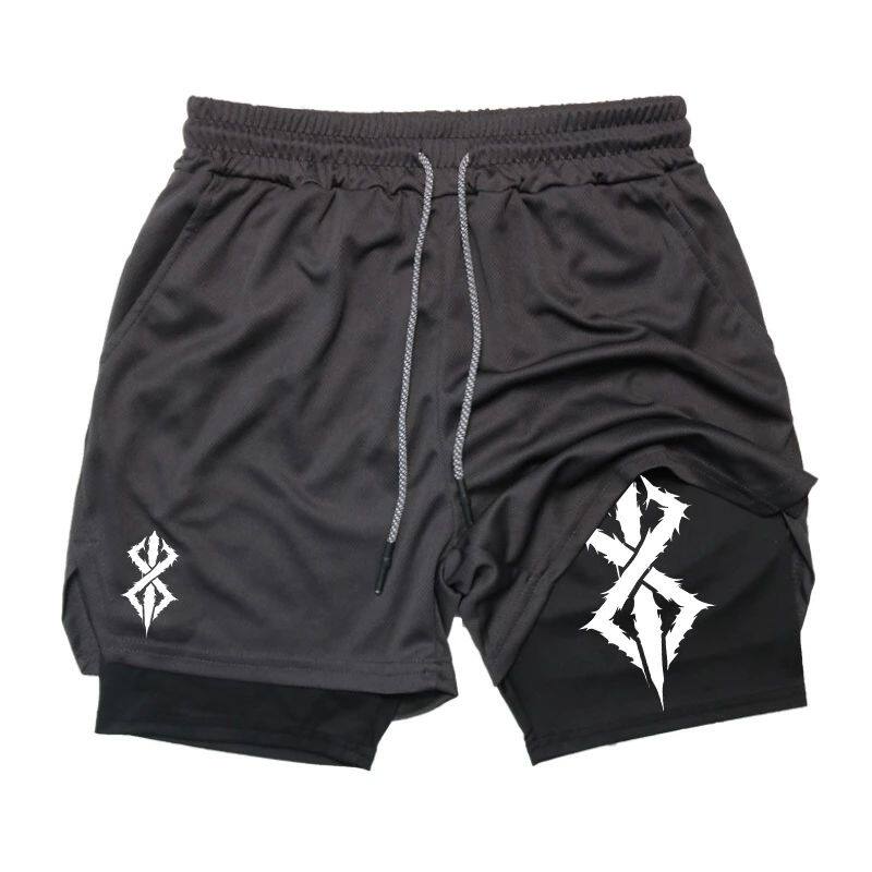 Summer Shorts for Men 2 in 1 Athletic Gym Workout Running Pe