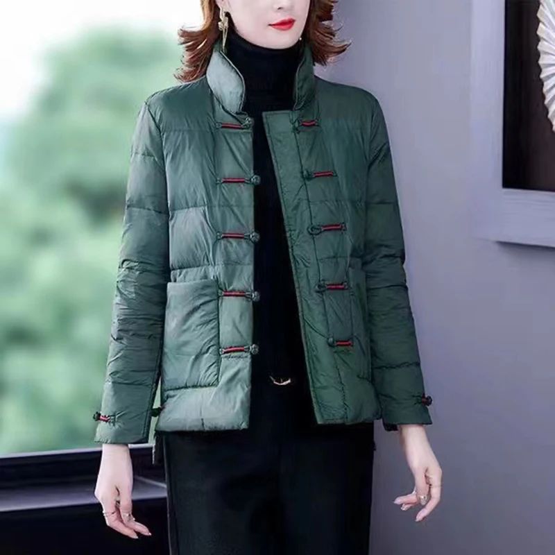 Fashion Lightweight Short Buckle Down Cotton Overcoat Autumn