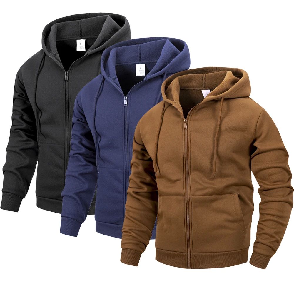 Men's Zip Hoodie Jacket Hooded Sports Outdoor Daily Basic Ca