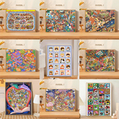 宝藏湾 10月上新合集 数字油画diy填充油画治愈松弛插画师独家