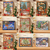 圣诞合集 宝藏湾 数字油画diy 填充油画画师丙烯卡通解压数字画
