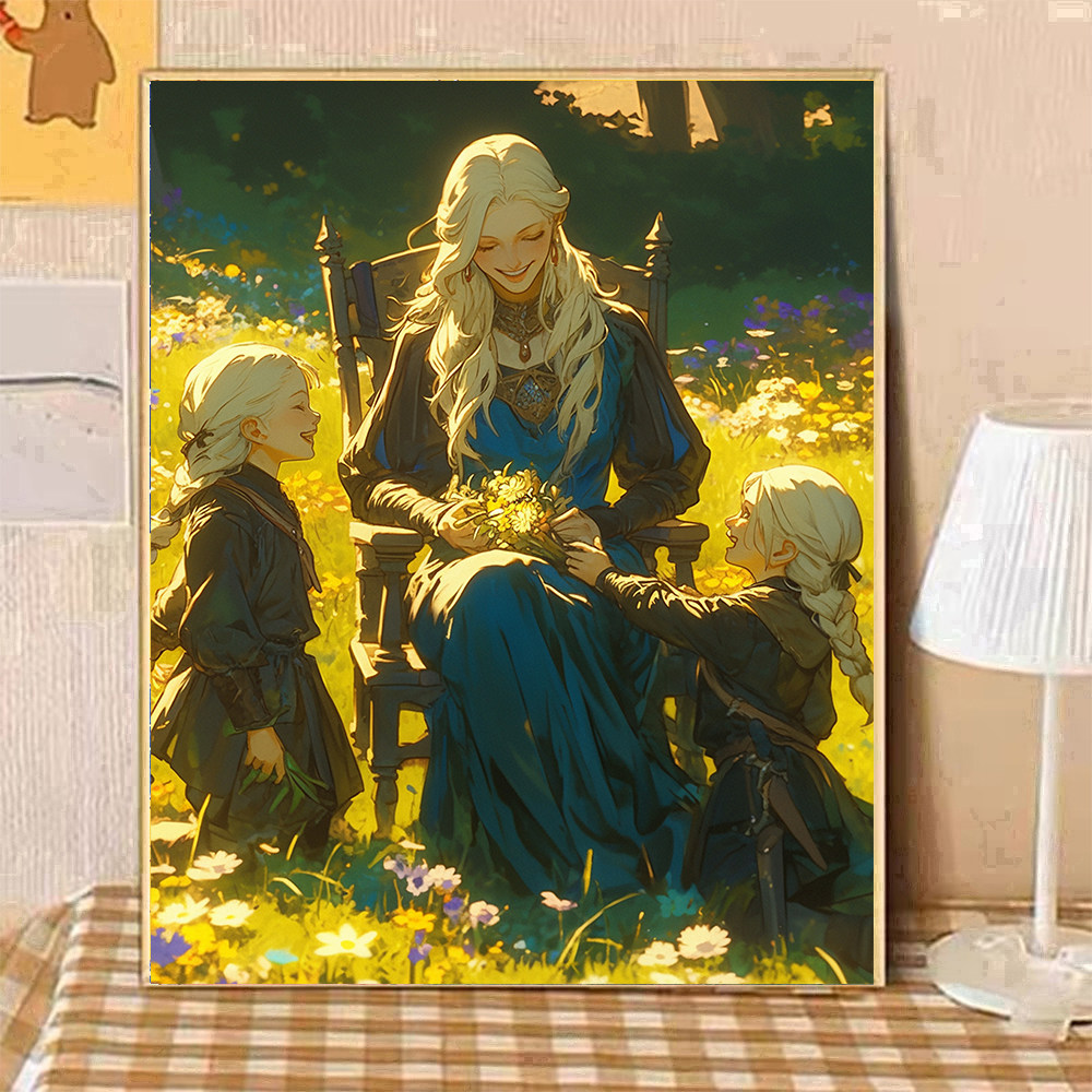 宝藏湾 数字油画diy漫野喃欢女孩填充绘画可爱油画填色数字画画,家居饰品,DIY/数字油画,淘宝优惠券,粉丝福利购,淘宝优惠卷