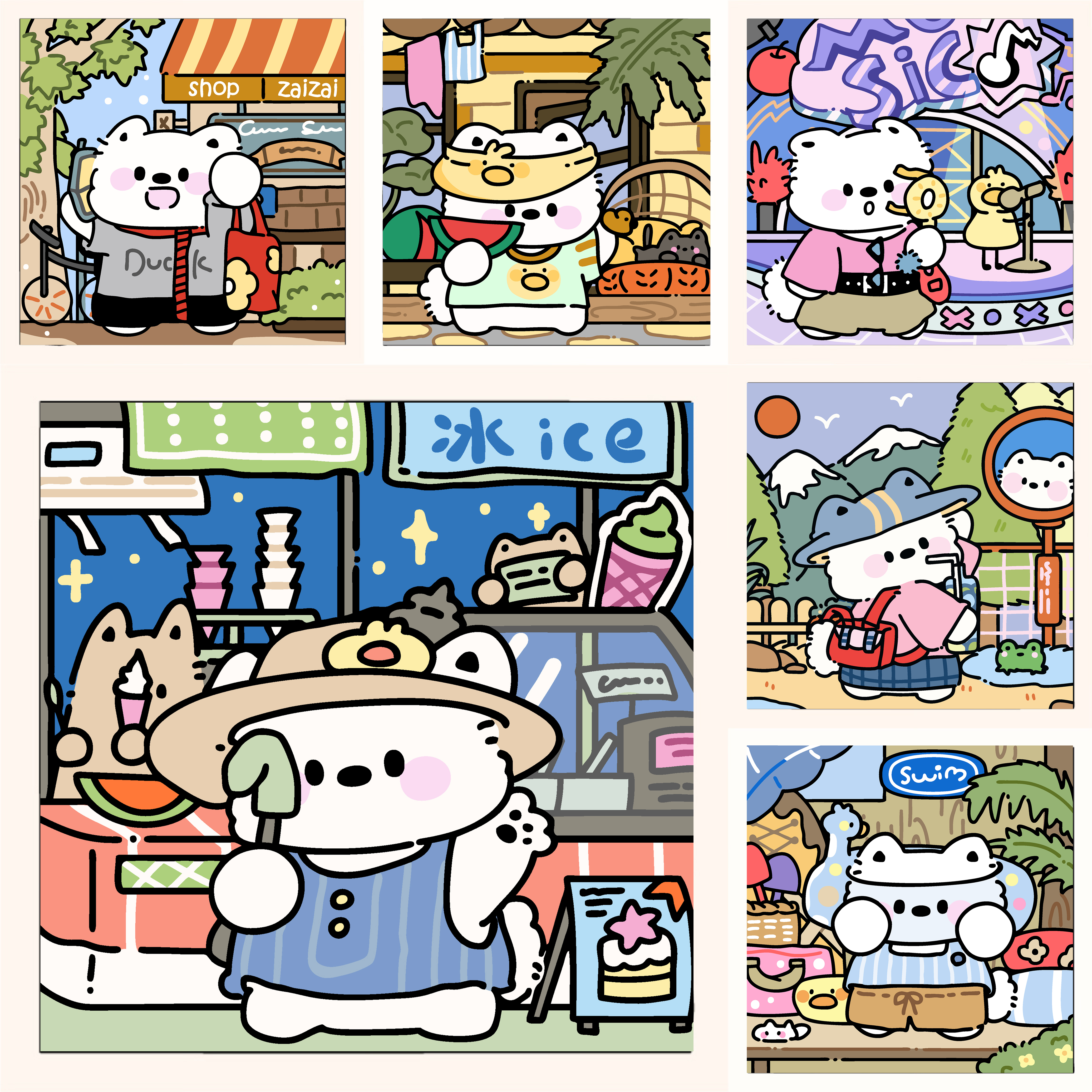 宝藏湾 diy数字油画崽崽【变装崽崽】填色儿童填充小尺寸装饰画