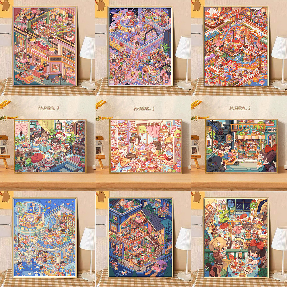 宝藏湾 数字油画diy【常安An】画师合集填色多色填充数字画独家画